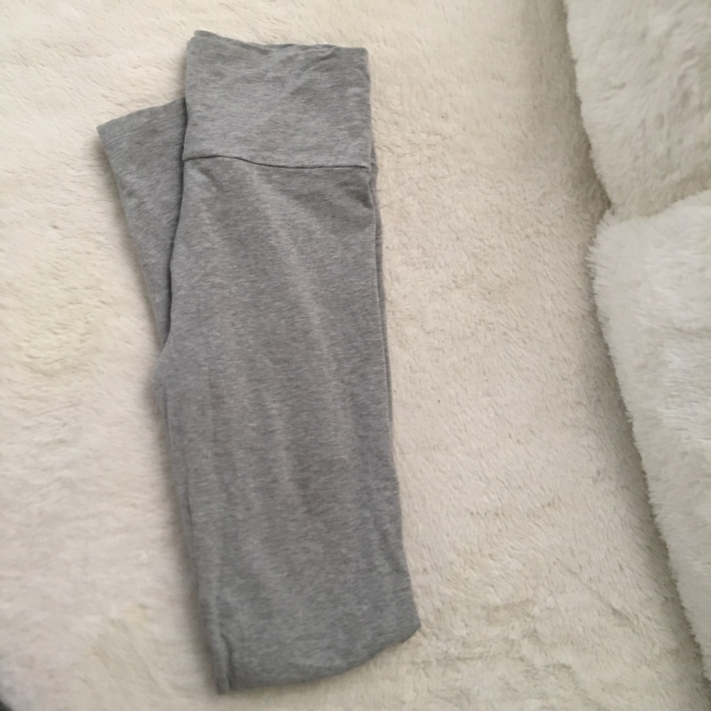 Gray High Waisted Active Leggings